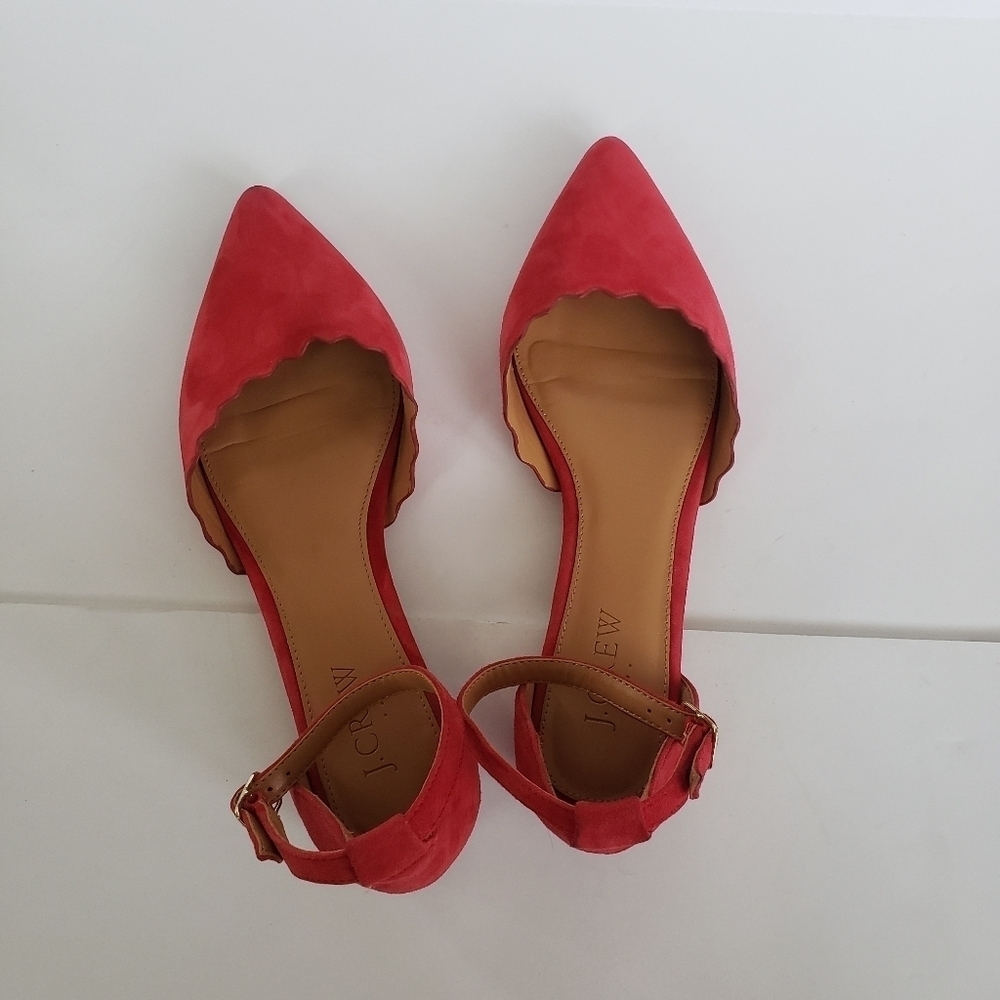 J. Crew red flats suede material - Picture 6 of 8